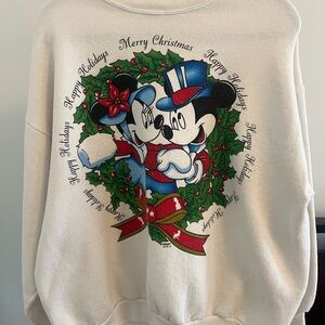 Vintage Mickey and Minnie Christmas Sweatshirt